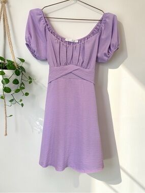 Lavender Puff Sleeve A-Line Altar’d State Dress